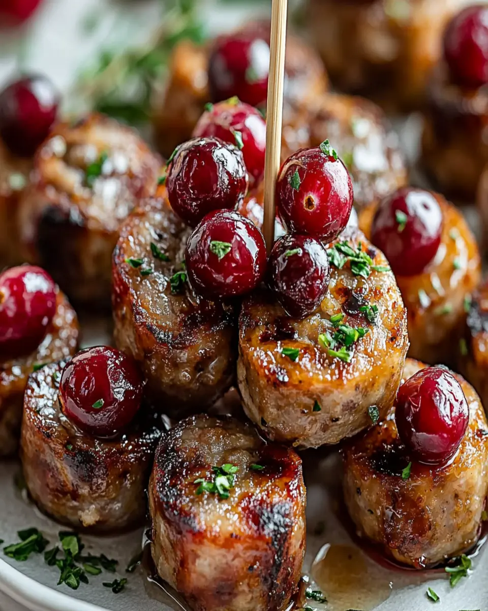 Sheet Pan Smoked Sausage Cranberry Bites First Image First Image
