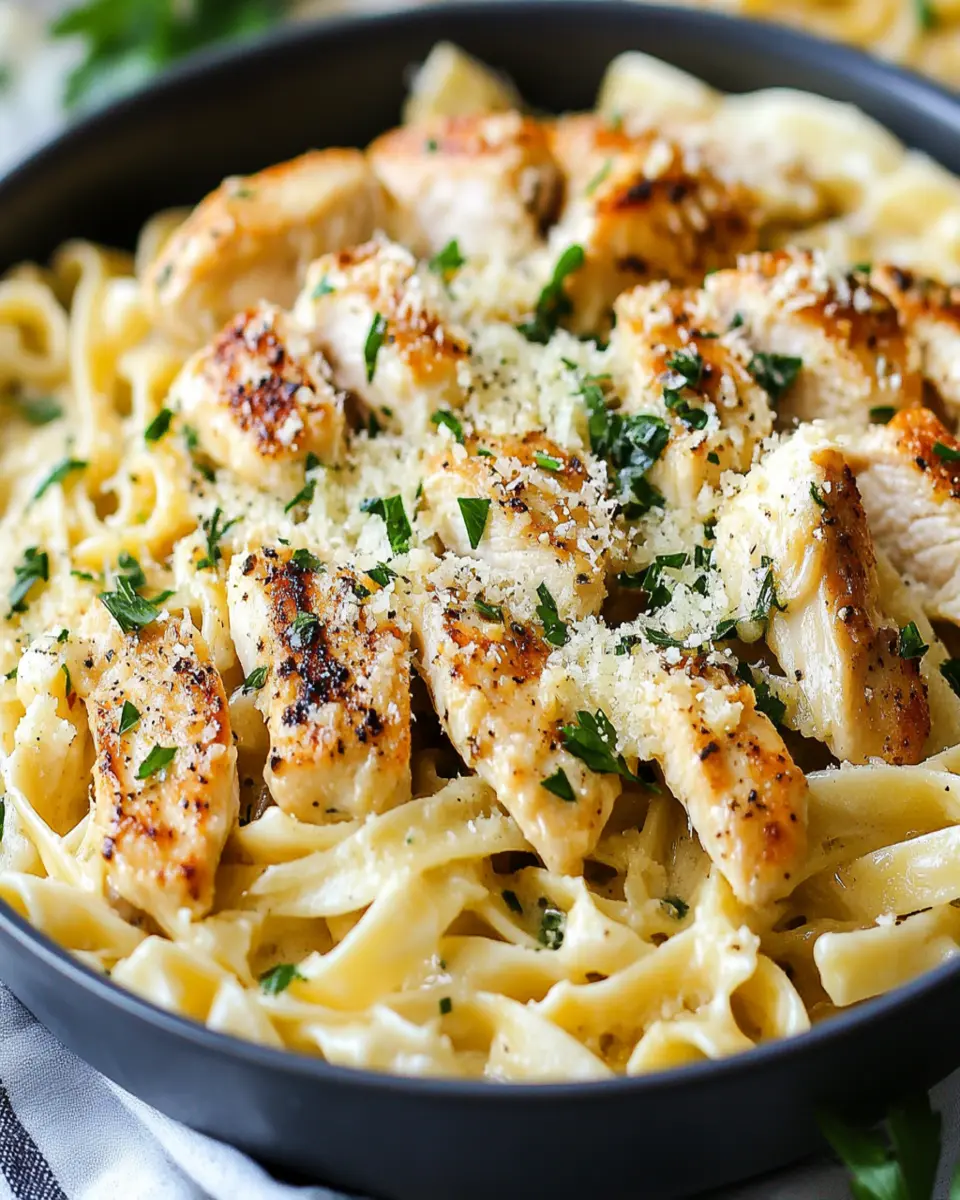 Garlic Parmesan Chicken and Pasta First Image First Image
