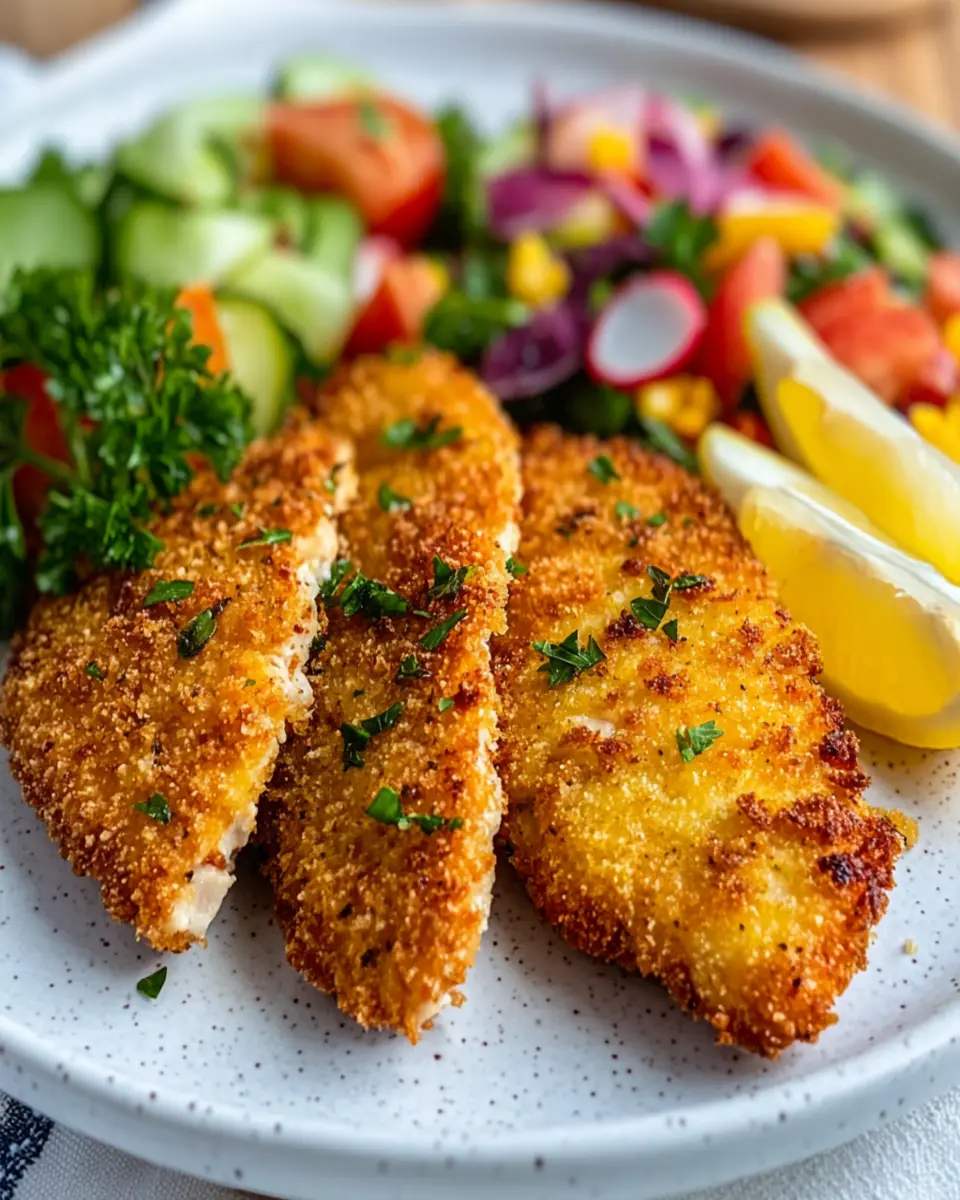 Crispy Baked Chicken Schnitzel First Image First Image