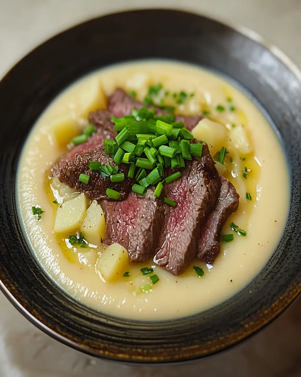 Rustic Potato, Leek & Beef Soup First Image First Image