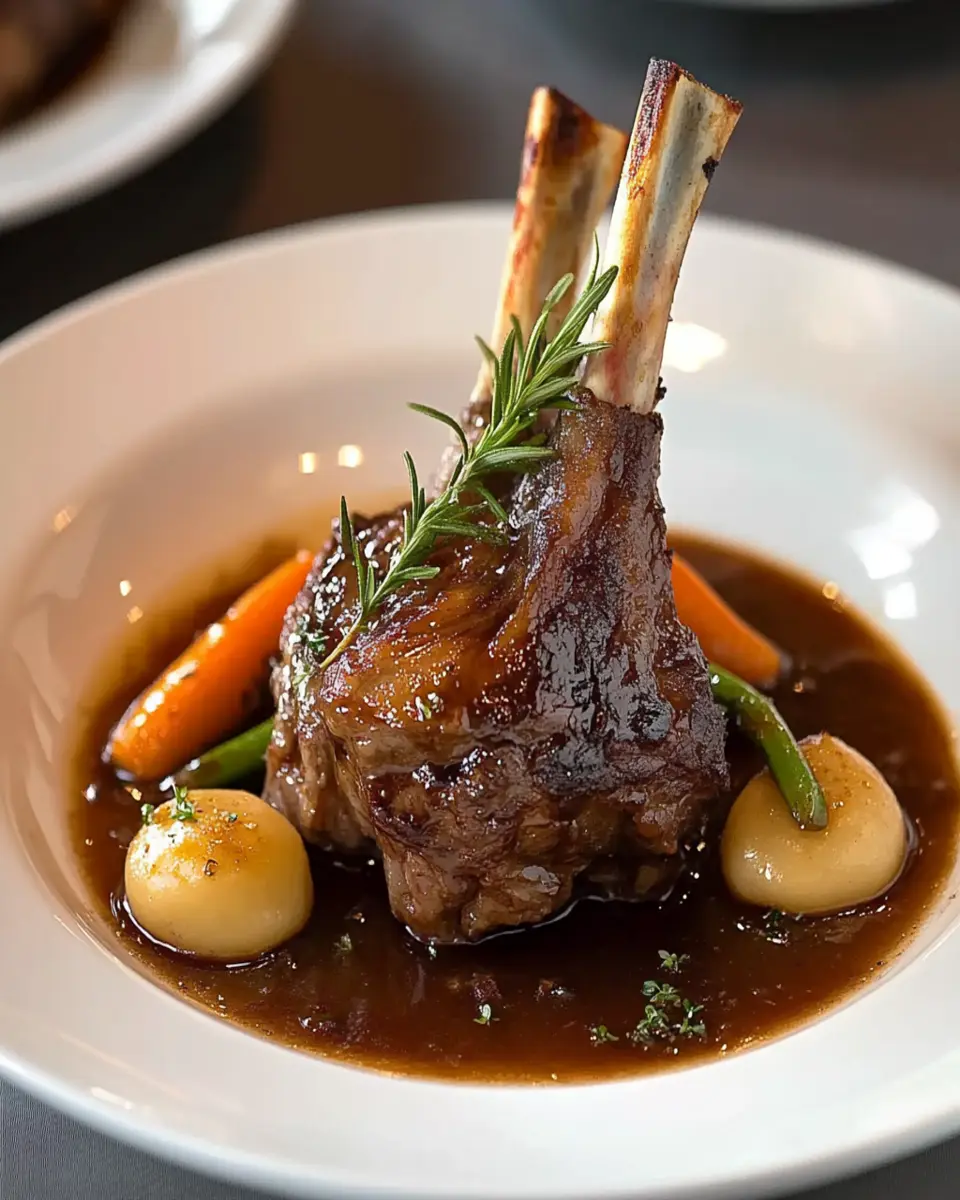 Braised Lamb Shanks with Rosemary Jus First Image First Image