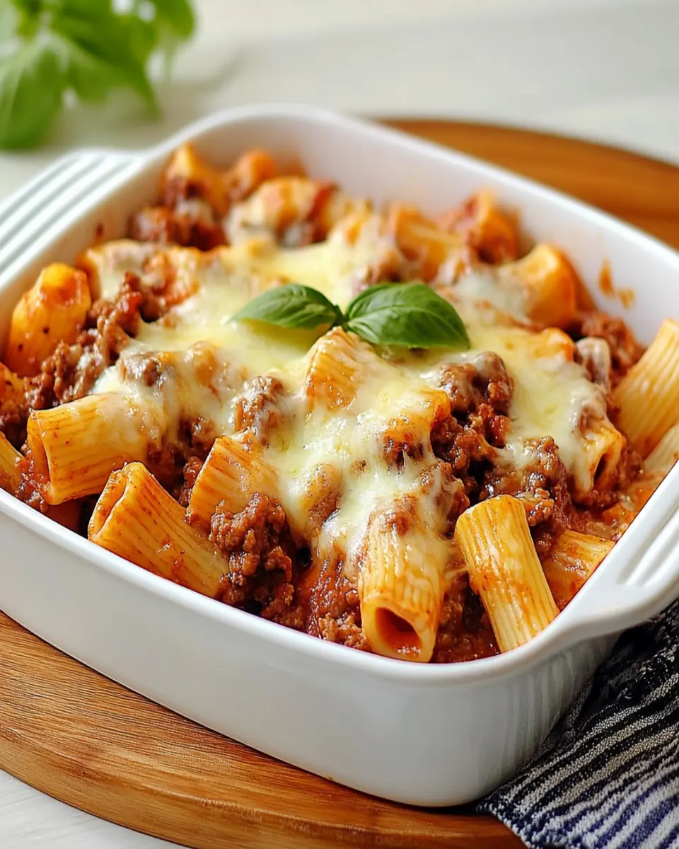 Easy Baked Rigatoni with Ground Beef First Image First Image