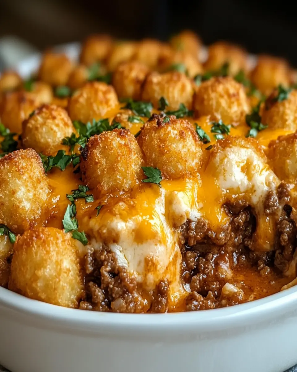 Tater Tot Casserole with Ground Beef First Image First Image