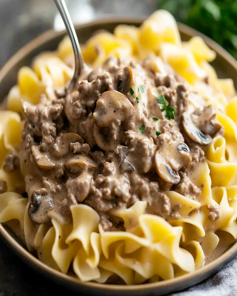 Ground Beef Stroganoff First Image First Image
