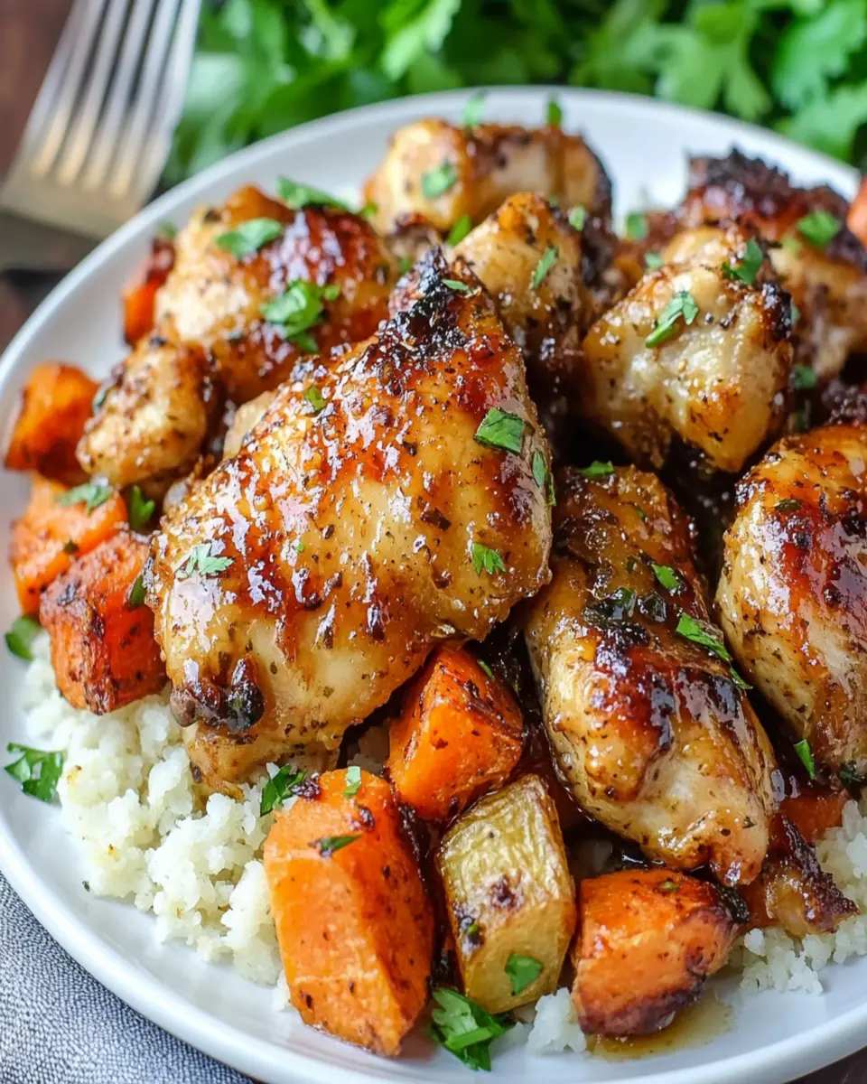 Honey Garlic Butter Chicken With Root Vegetables First Image First Image