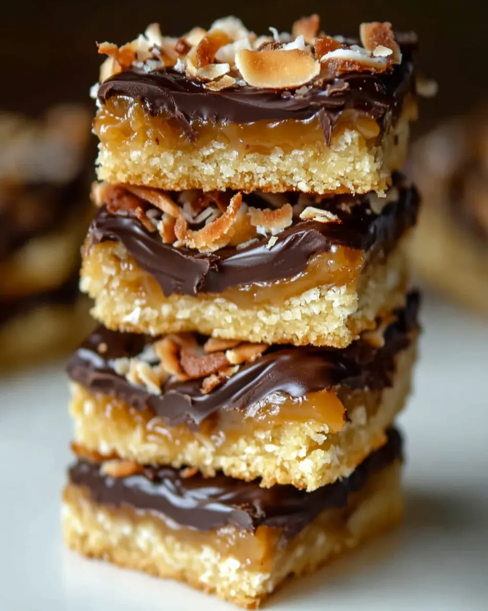 Coconut Caramel Shortbread Bars First Image First Image
