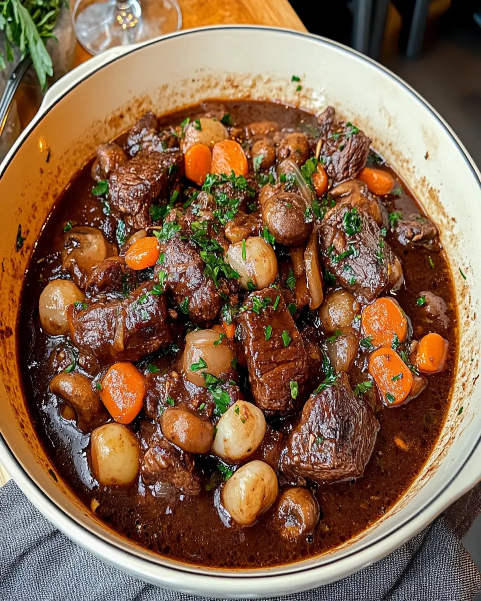 Slow-Cooked Beef Bourguignon First Image First Image
