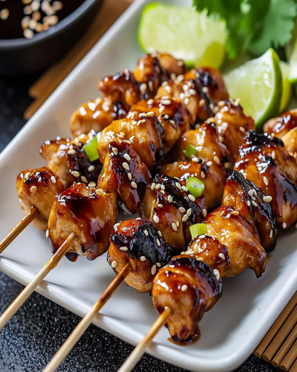 eriyaki Chicken Skewers First Image First Image