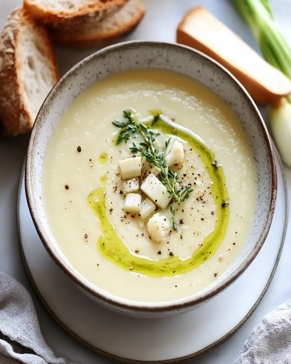 Creamy Cauliflower and Leek Soup First Image First Image