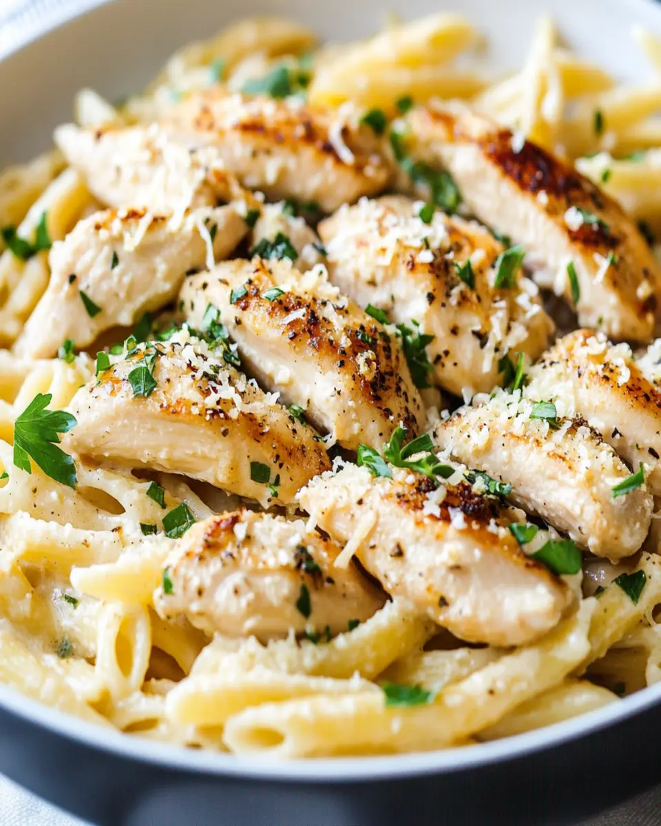Garlic Parmesan Chicken and Pasta First Image First Image