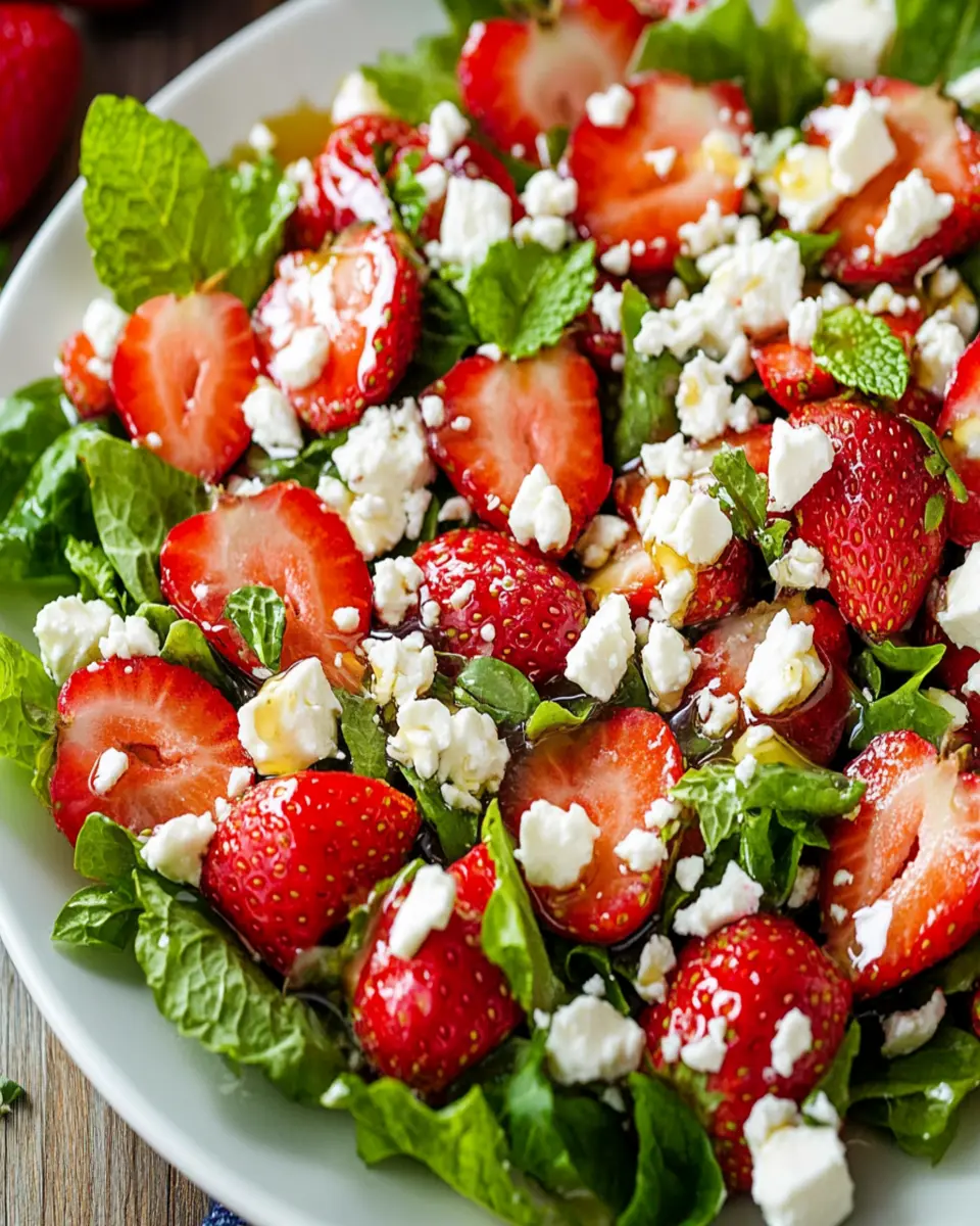 Strawberry and Feta Salad with Honey Dressing First Image First Image