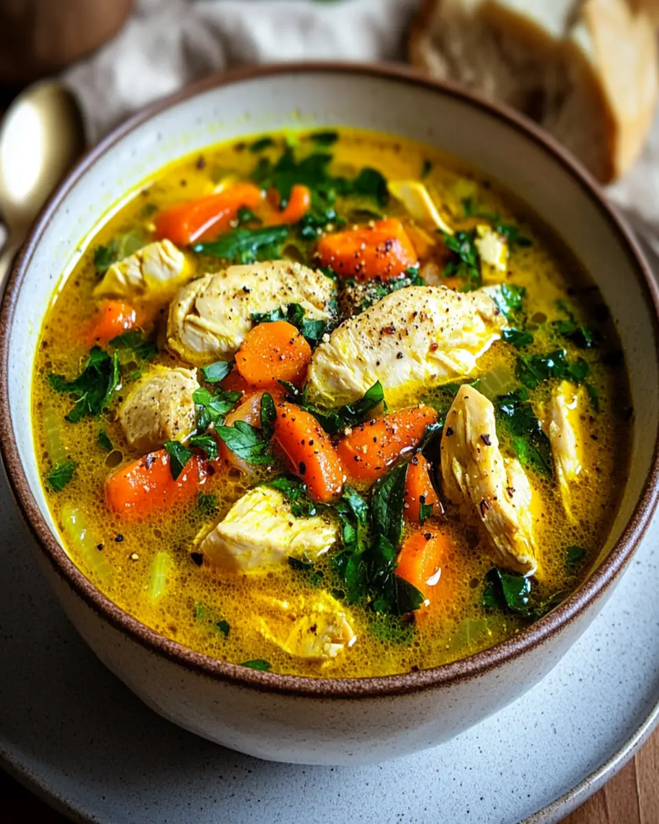 Anti-Inflammatory Turmeric Chicken Soup First Image First Image
