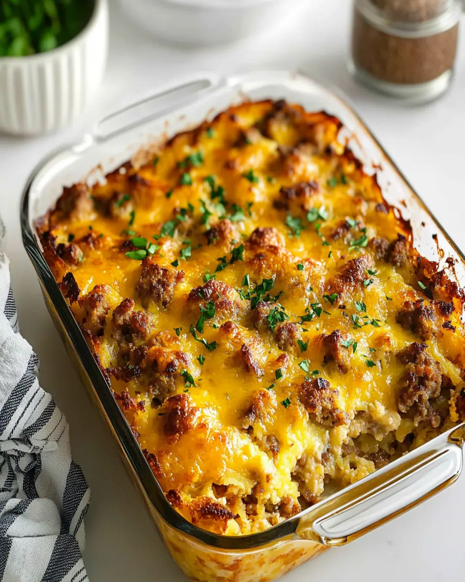 Sausage Hashbrown Breakfast Casserole First Image First Image