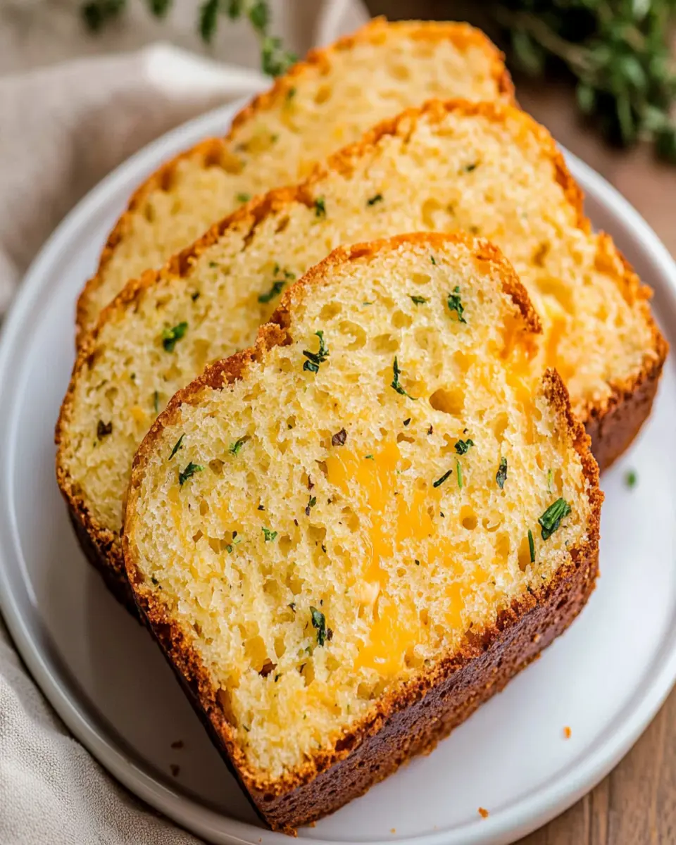 Savory Cheddar and Herb Quick Bread First Image First Image