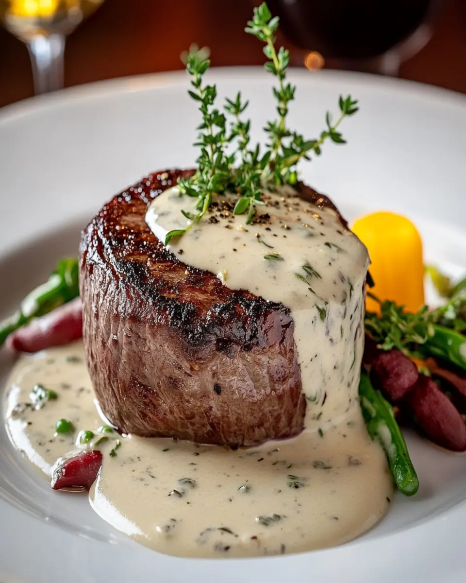 Filet Mignon with Gorgonzola Cream Sauce First Image First Image