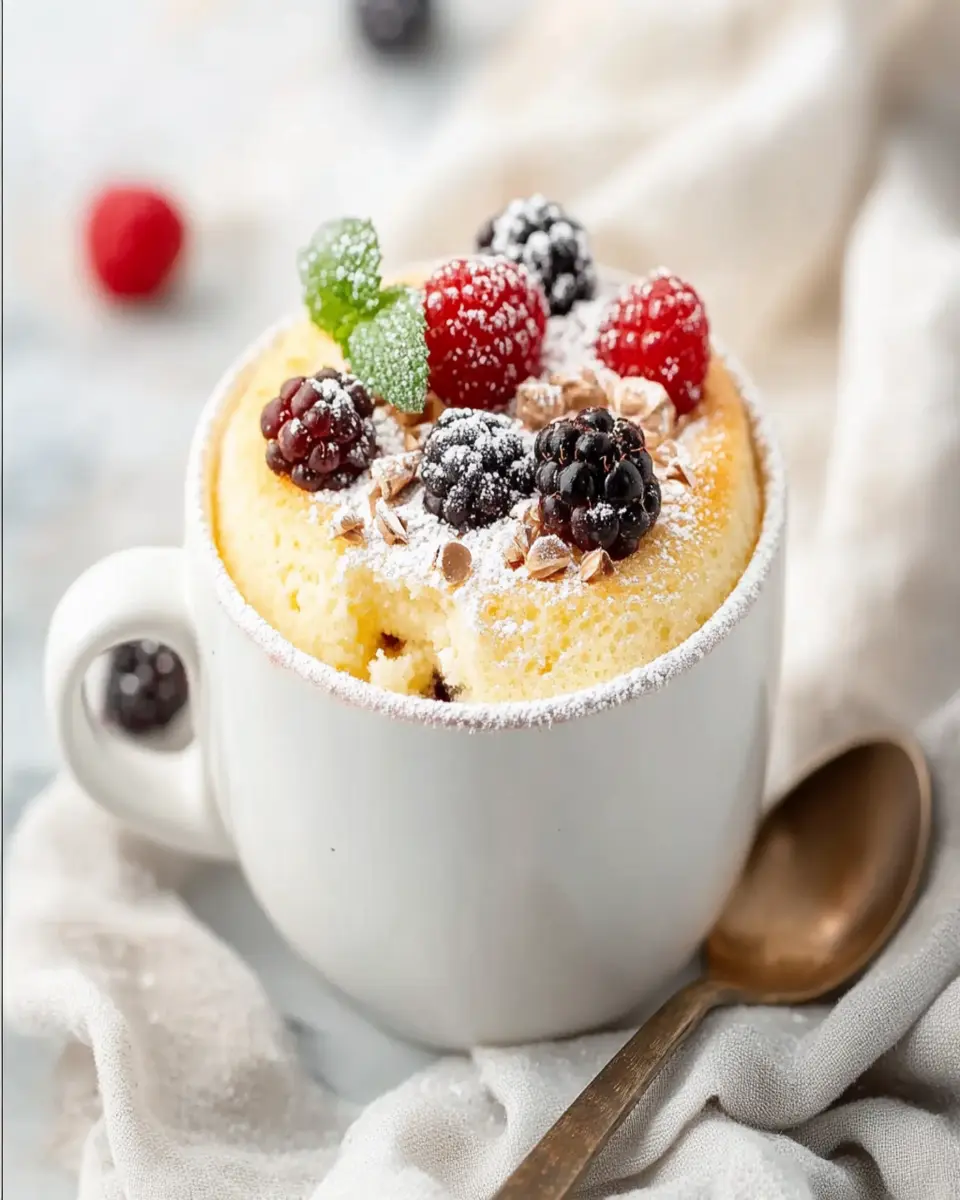 Healthy dessert mug cake First Image First Image