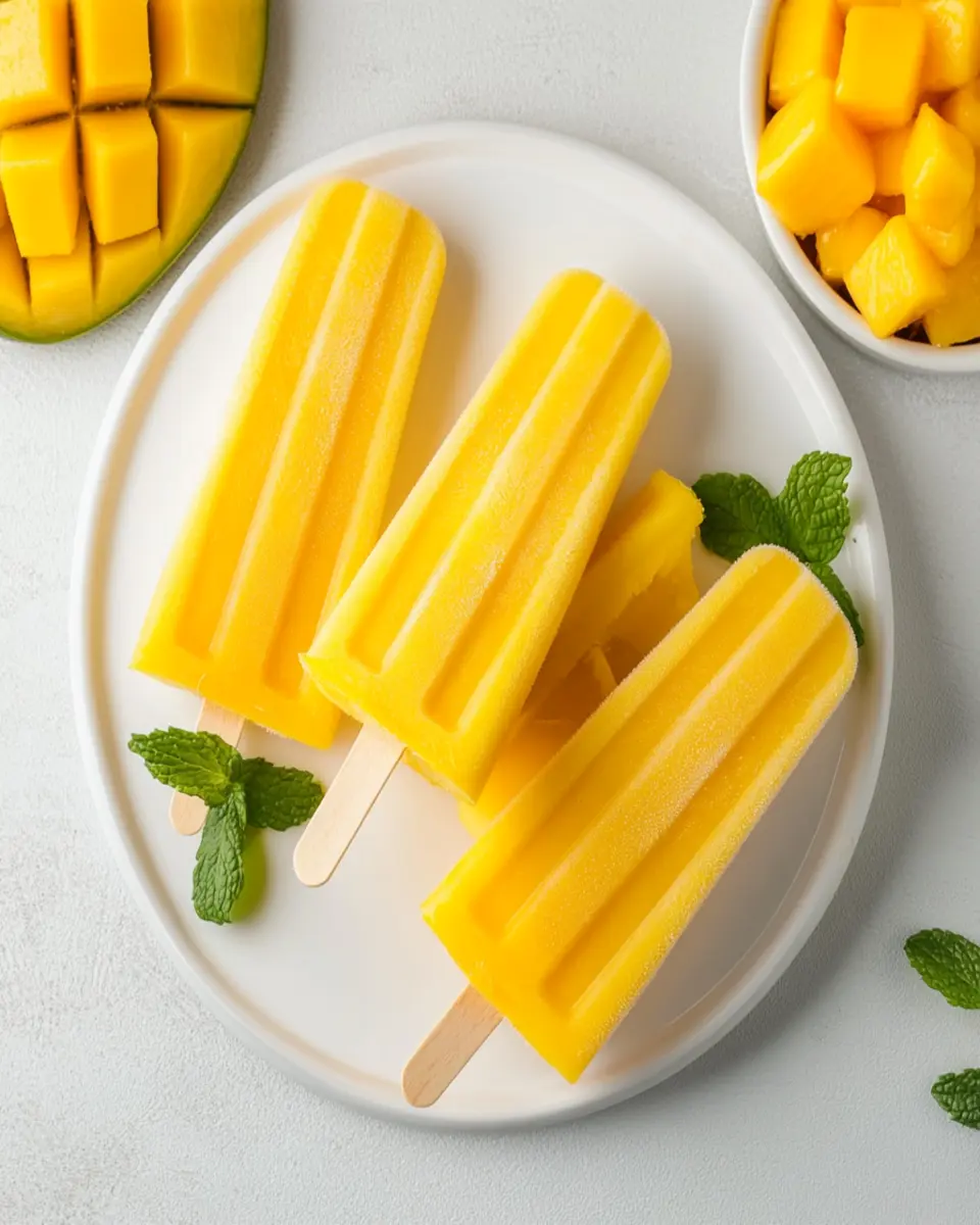 Easy Creamy Mango Popsicle First Image First Image
