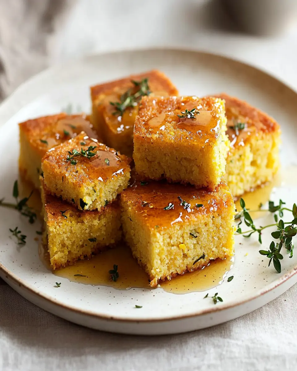 Homemade Cornbread with Maple Butter Topping First Image First Image