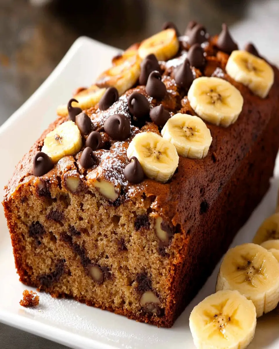 Classic Banana Bread with Walnuts and Chocolate Chips First Image First Image