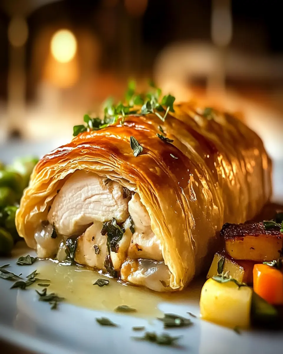 Savory Chicken Wellington for a Luxurious Dinner at Home First Image First Image