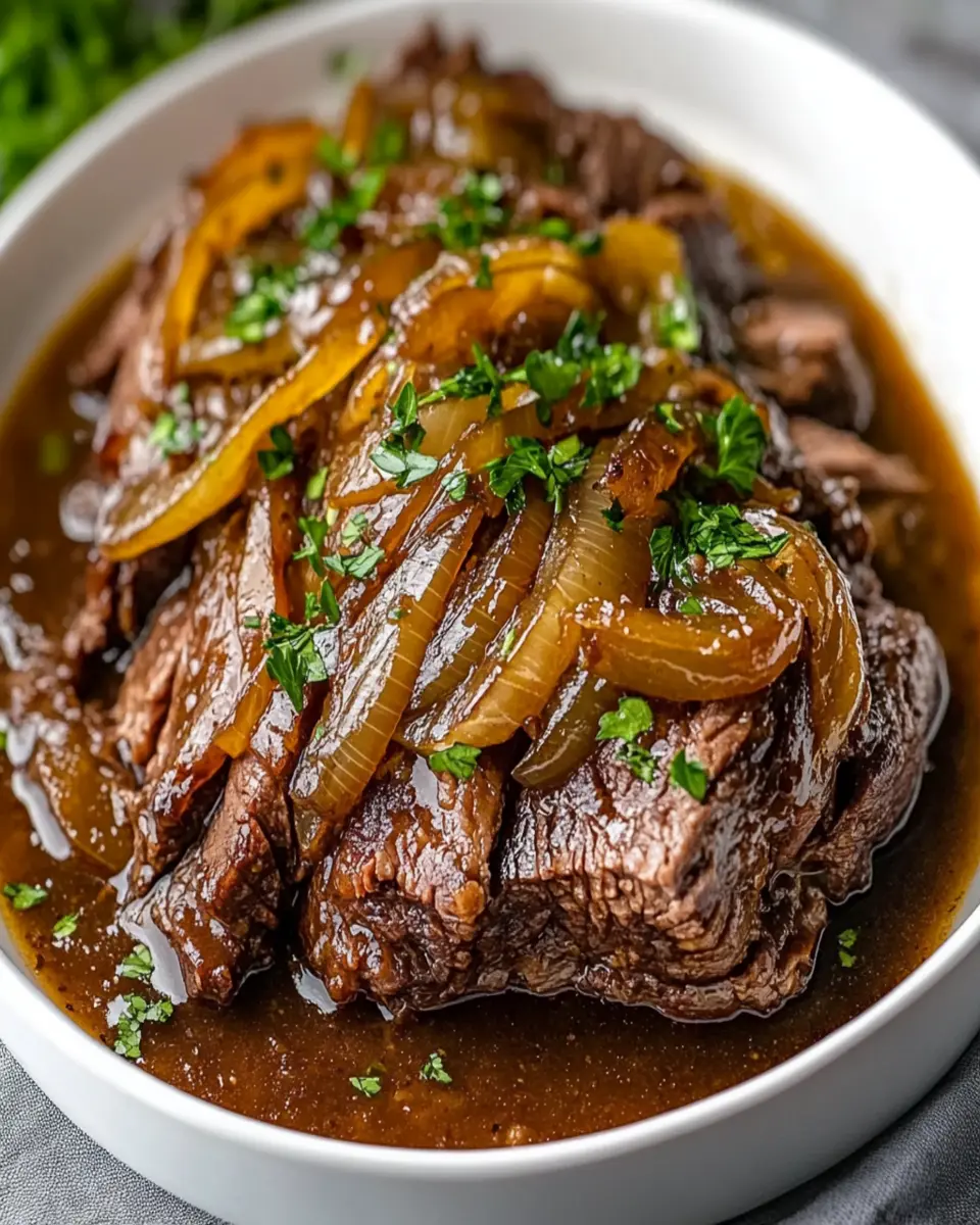Slow Cooker French Onion Pot Roast First Image First Image