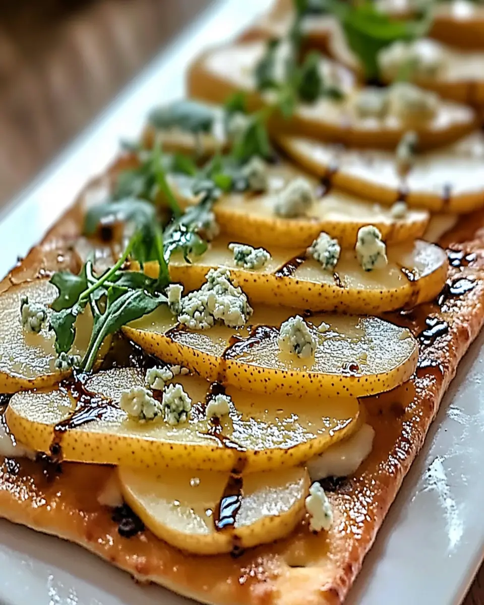 Pear Gorgonzola Flatbread First Image First Image