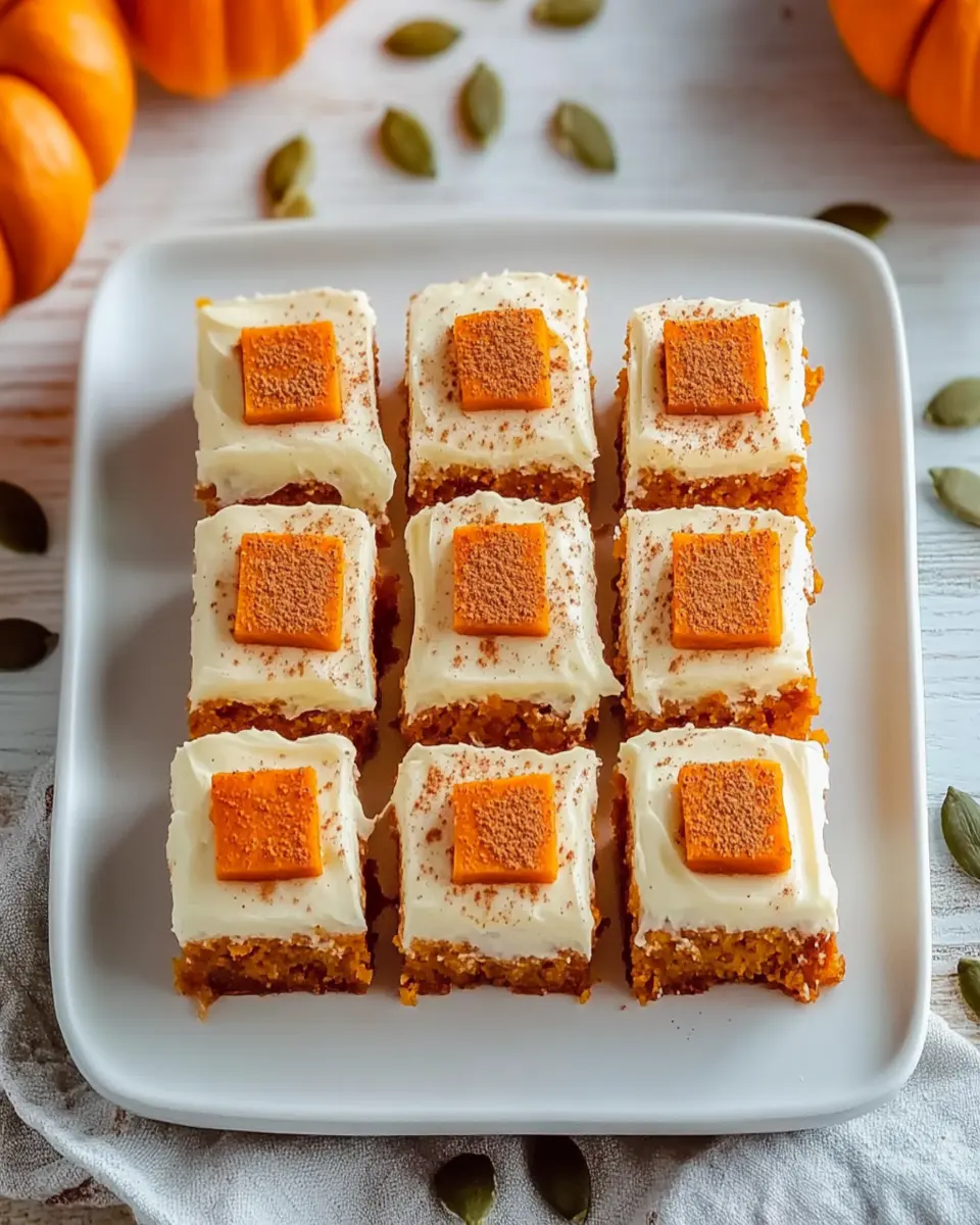 Pumpkin Bars with Cream Cheese Frosting First Image First Image