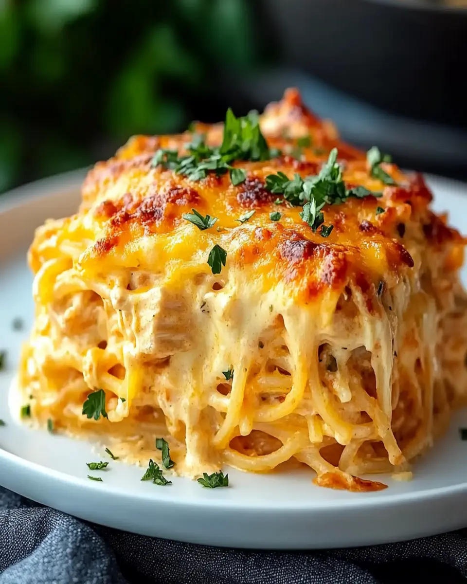 Spicy Southern Cheesy Chicken Spaghetti Casserole First Image First Image
