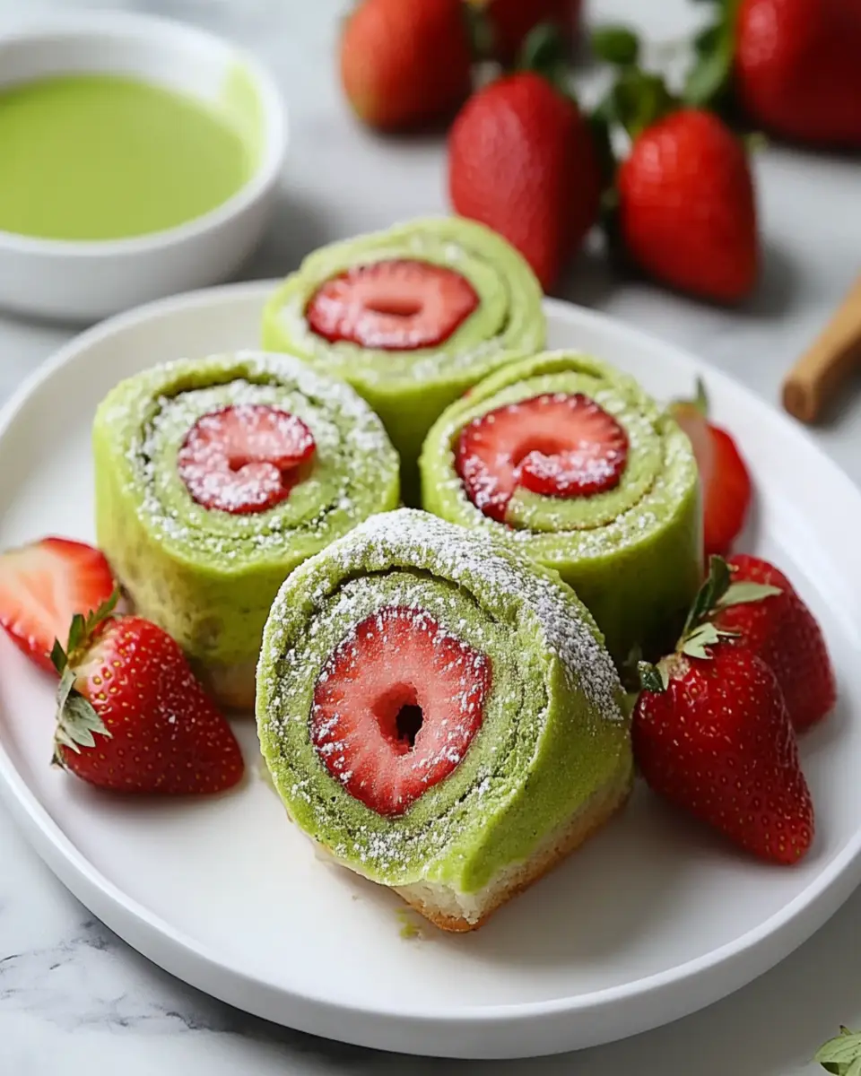 Strawberry Matcha Latte Rolls First Image First Image
