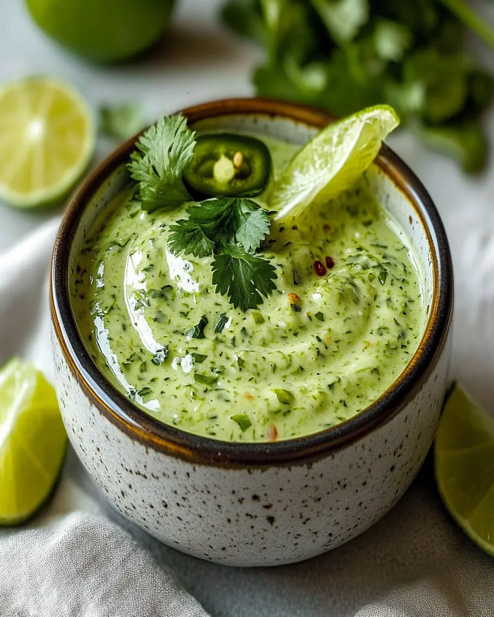 Cilantro Garlic Jalapeno Lime Sauce First Image First Image