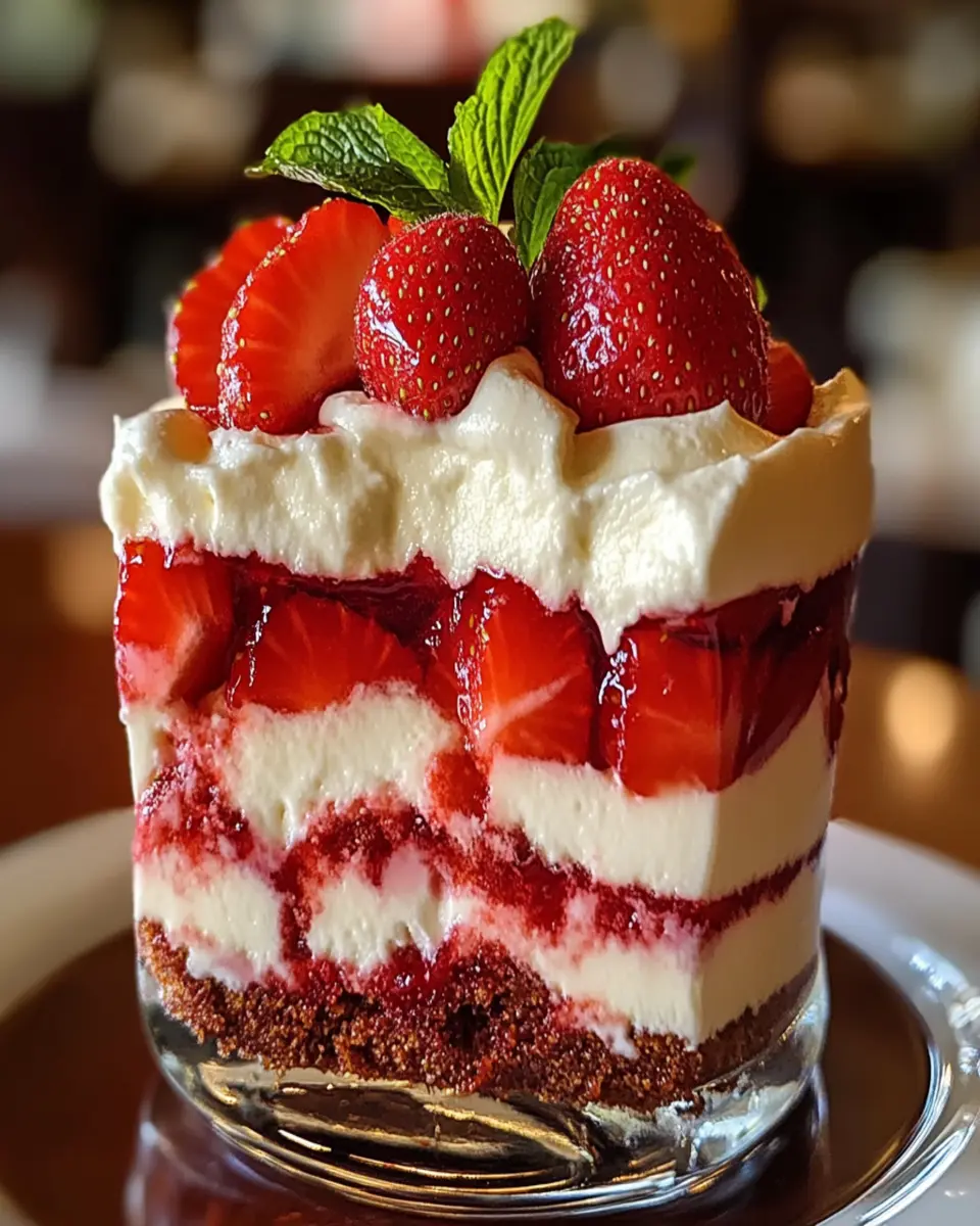 Strawberries and Cream Dream Layer: The Ultimate No-Bake Treat First Image First Image