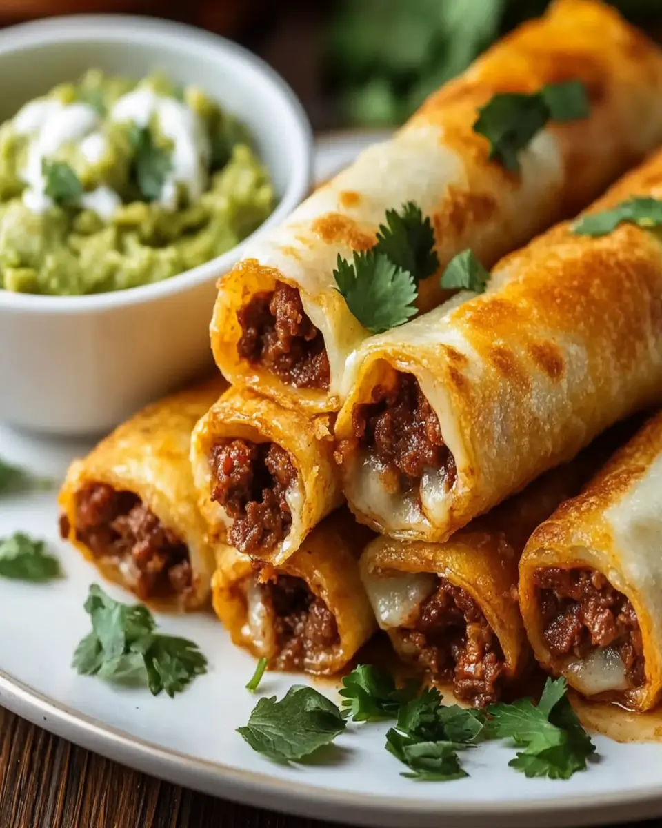 Crispy Cheesy Beef Taquitos First Image First Image