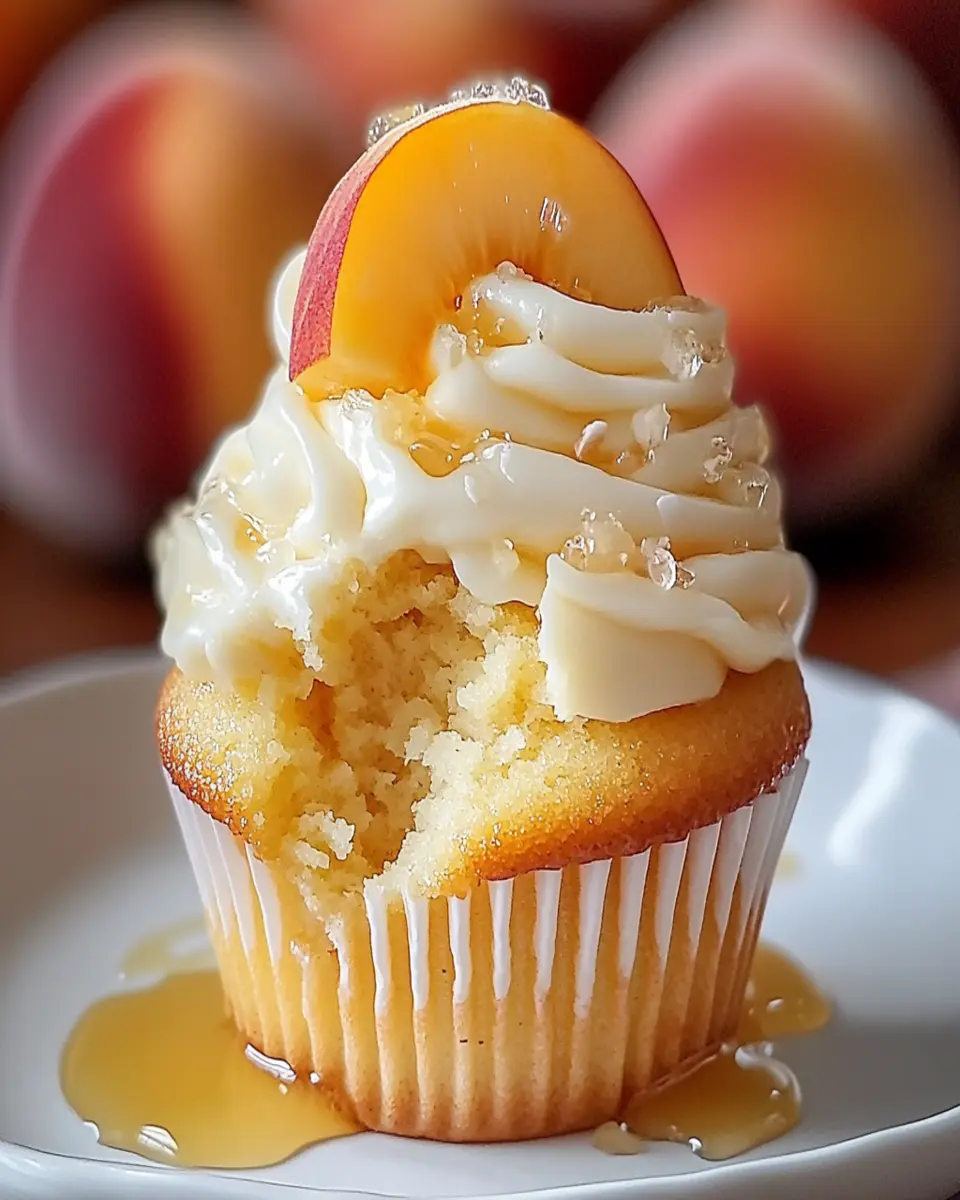 Honey Peach Cream Cheese Cupcakes First Image First Image