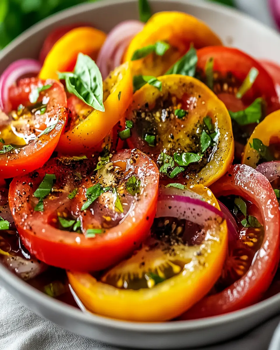 Fresh Marinated Tomato Salad First Image First Image