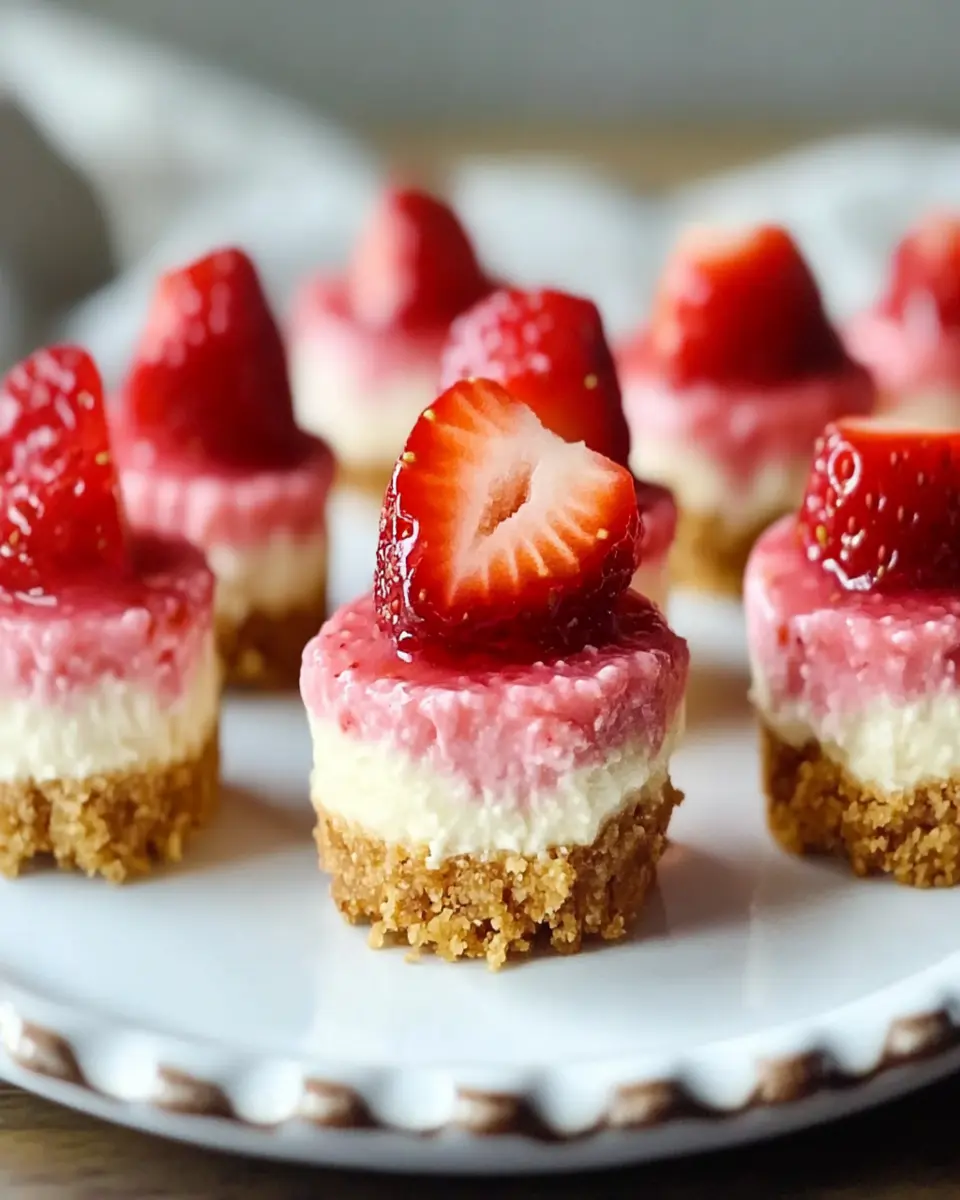 High Protein Healthy Strawberry Cheesecake Bites First Image First Image