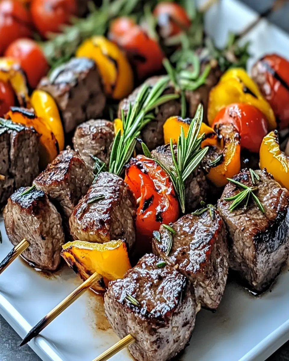 Rosemary and Garlic Beef Kebabs First Image First Image