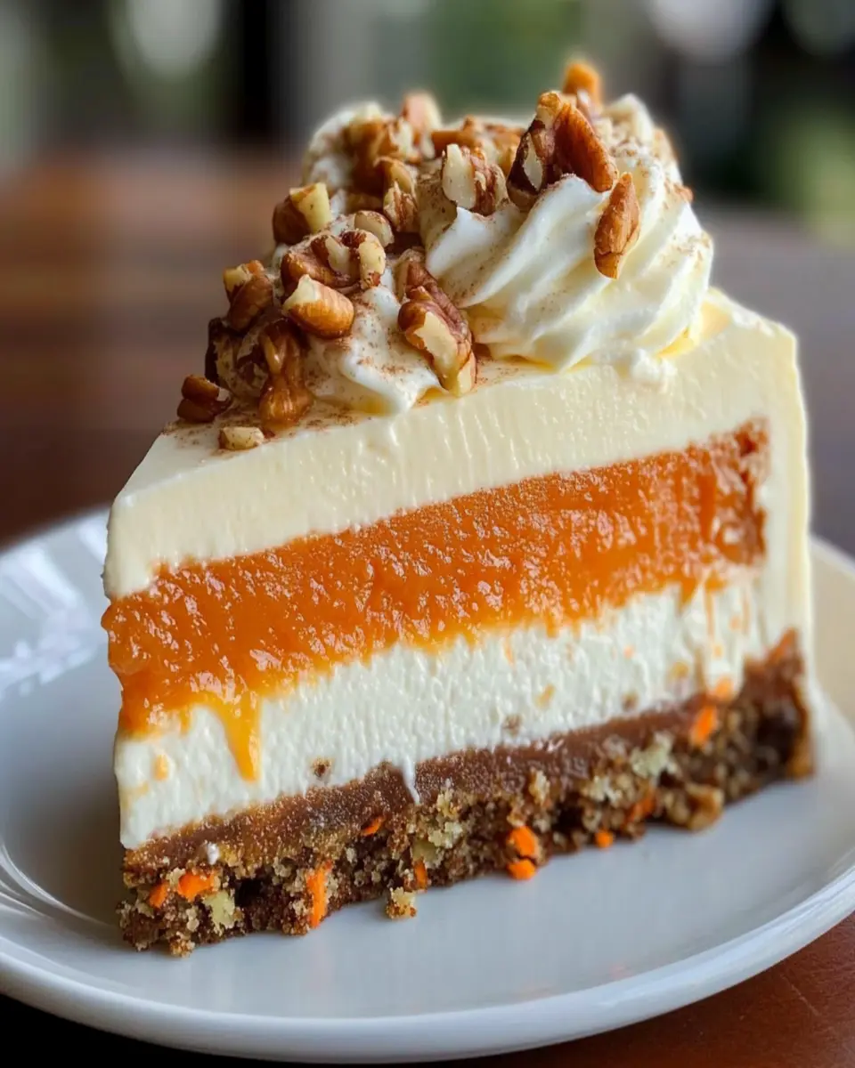 Carrot Cake Cheesecake with Creamy Topping First Image First Image