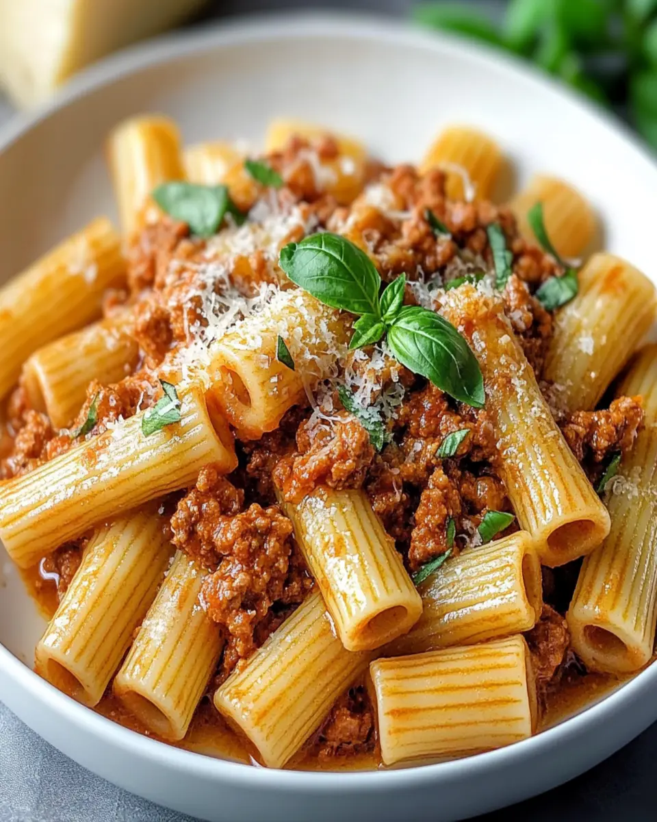 Rigatoni Bolognese First Image First Image