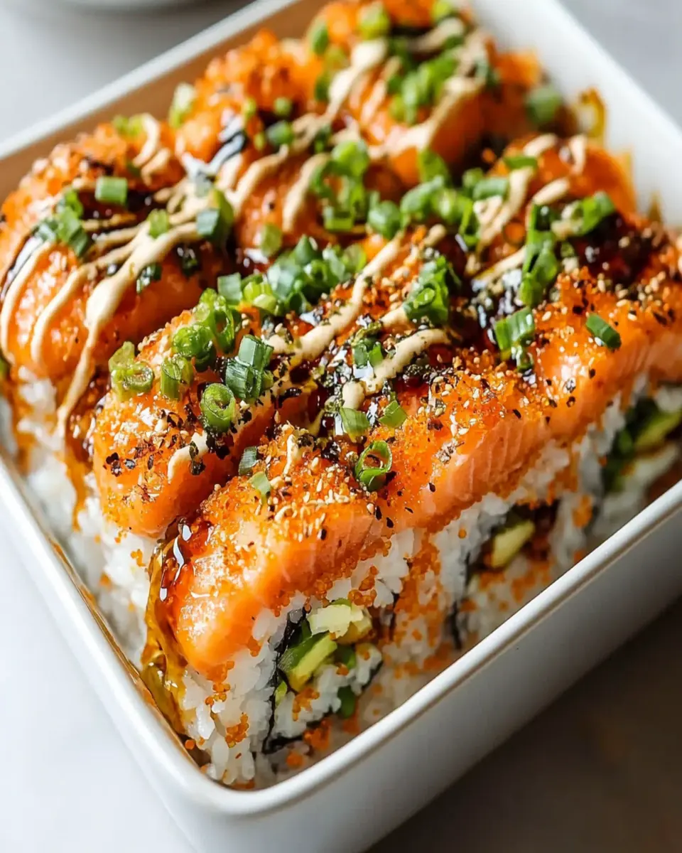 Irresistible Spicy Salmon Sushi Bake for Home Chefs First Image First Image