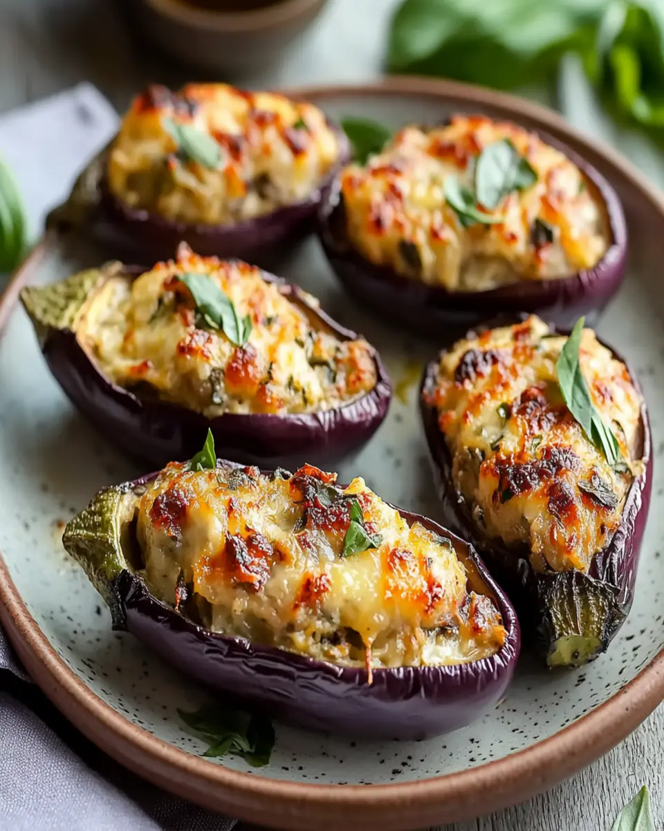 Deliciously Cheesy Small Stuffed Eggplant First Image First Image