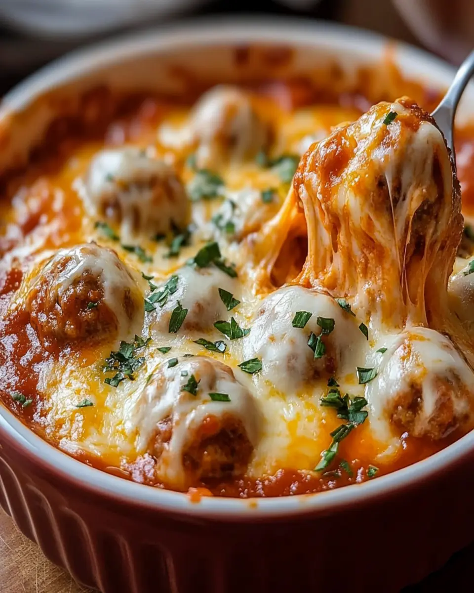 Dump And Bake Cheesy Meatball Casserole First Image First Image