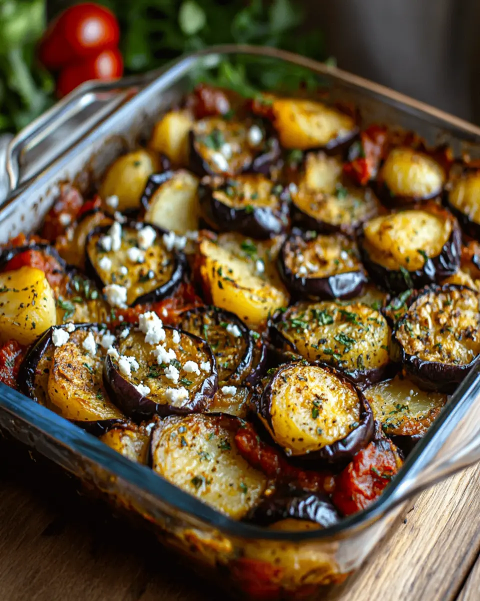 Easy Mediterranean Baked Eggplant & Potato Casserole First Image First Image