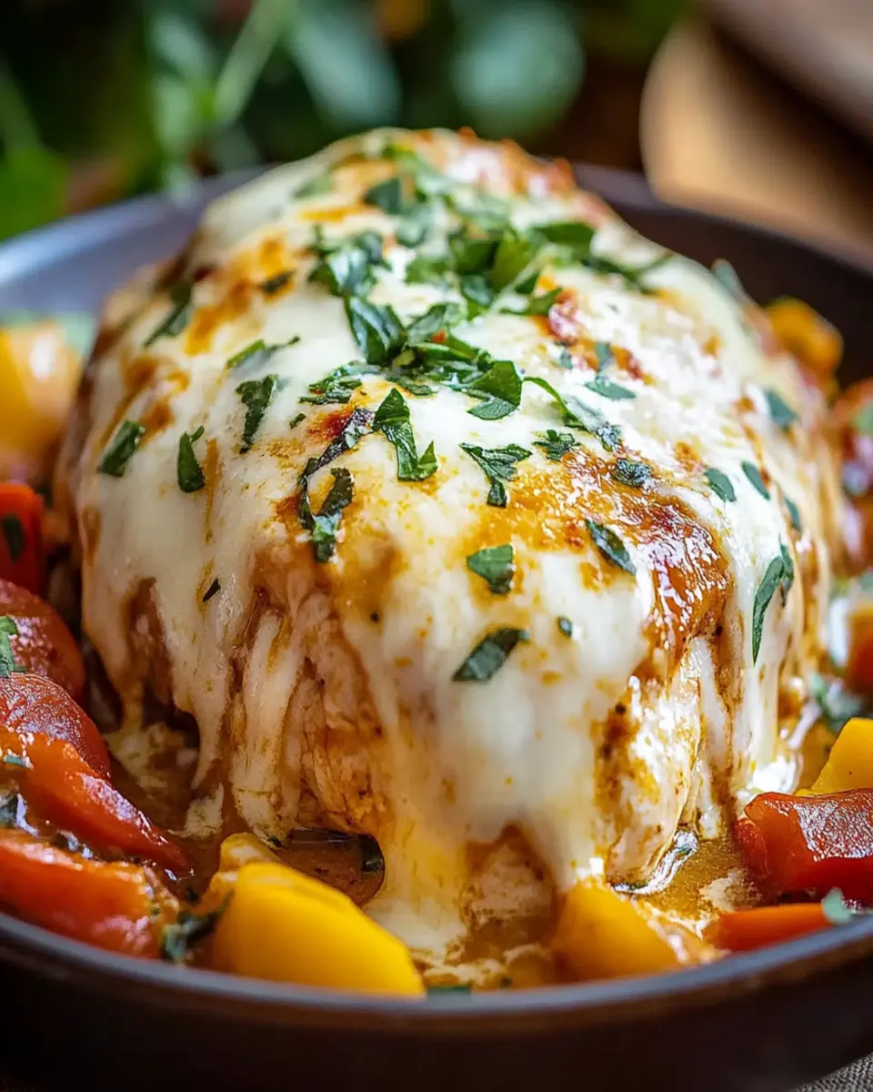 Slow Cooker Cheesy Mozzarella Chicken First Image First Image