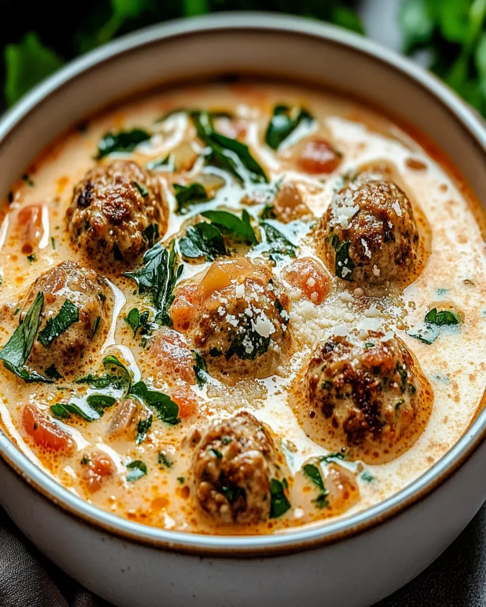 Creamy Italian Meatball Soup First Image First Image