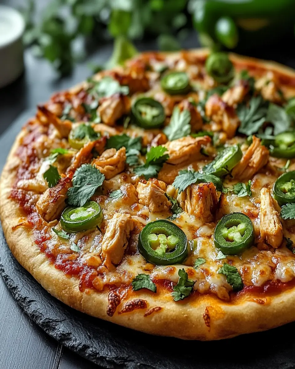 Spicy Chicken and Pickled Jalapeno Pizza for Bold Flavor Lovers First Image First Image