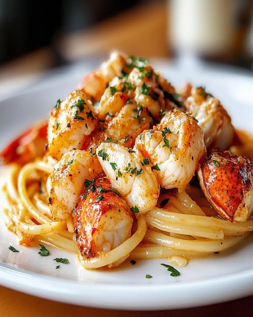 Cajun Lobster and Crab Pasta First Image First Image