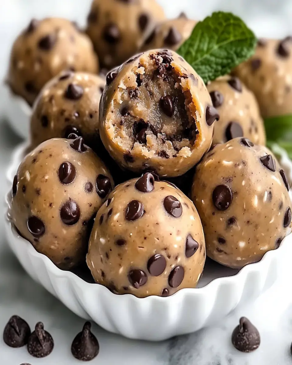 Chocolate Chip Cookie Dough Protein Balls First Image First Image