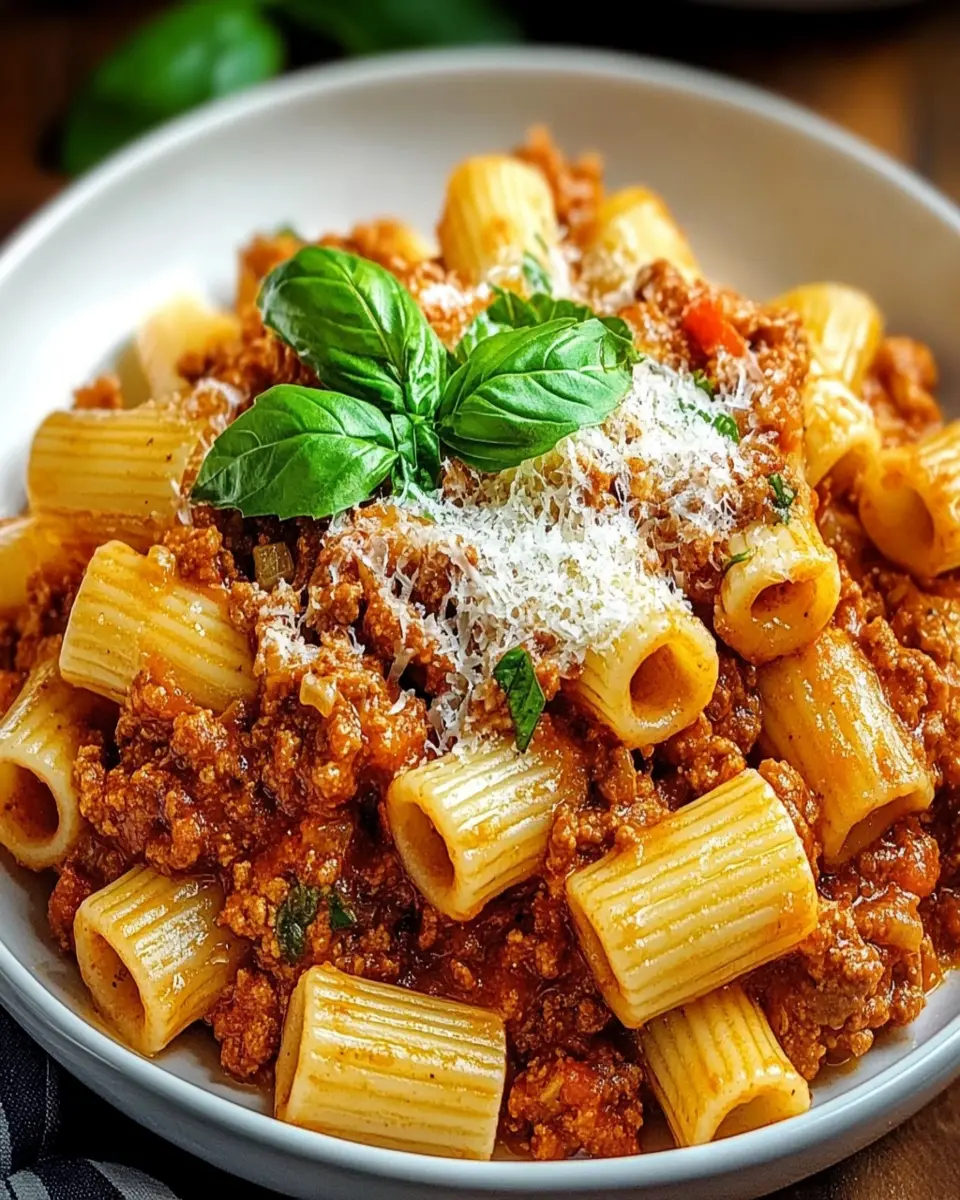 Rigatoni Bolognese First Image First Image