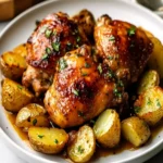 Honey Garlic Chicken Thighs With Potatoes First Image First Image