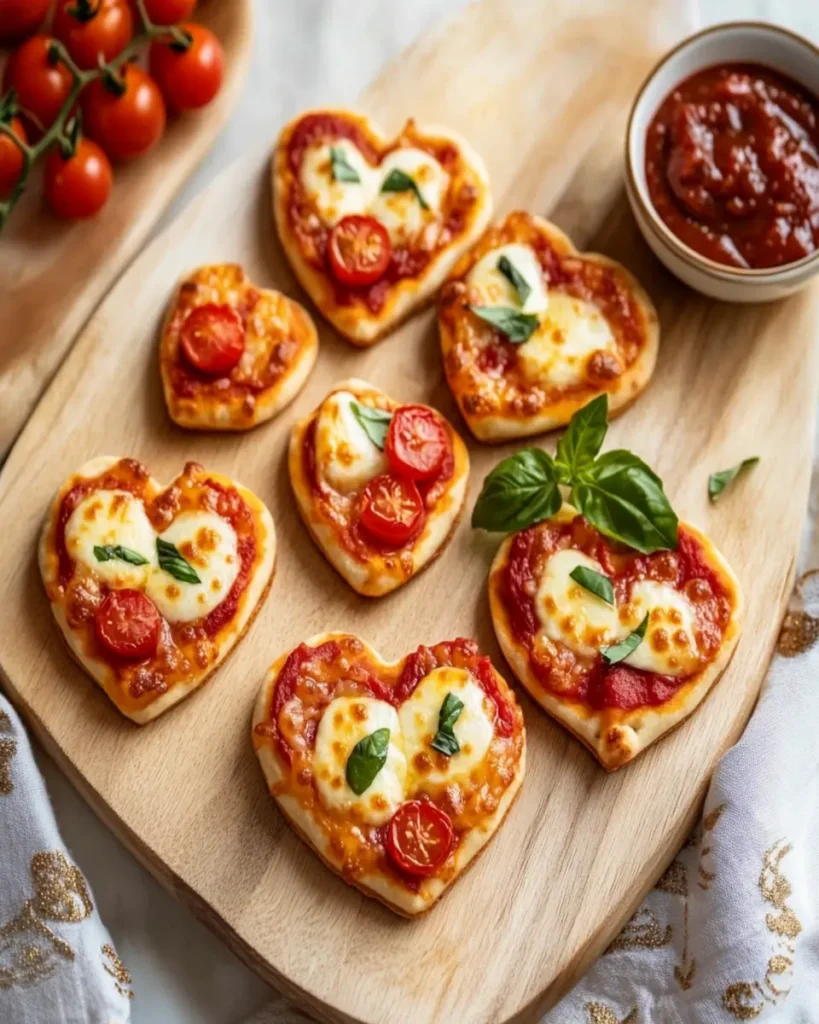 Mini Heart‑Shaped Pizzas First Image First Image